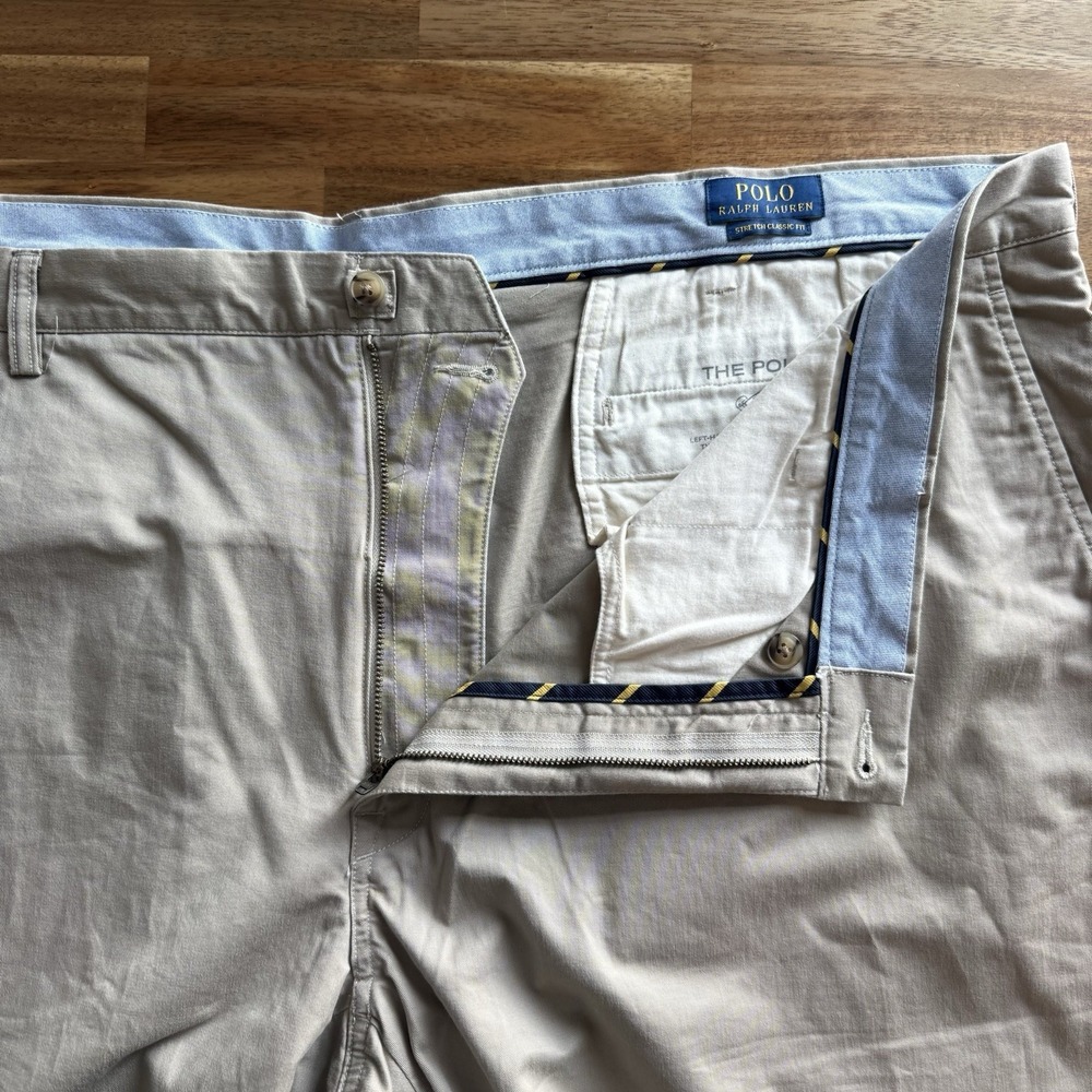 Polo Ralph Lauren Stretch Classic Fit Pants The Polo Chino Men's 48B‎ x 30 NWT - Picture 10 of 16